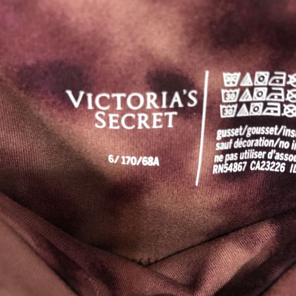 VICTORIA'S SECRET Essential Pocket Legging Winter Wine Tie Dye Size 6 - Picture 3 of 5